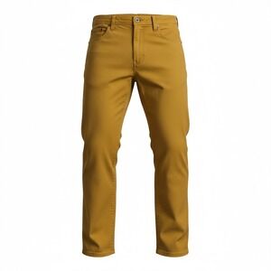 Onward Reserve Mens 38x30 5-Pocket Pants Mustard Gold Cotton Stretch Chinos